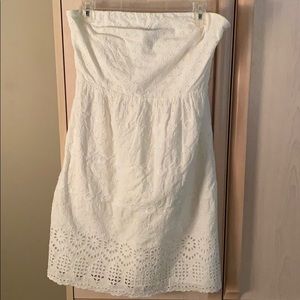 White Strapless Summer Dress